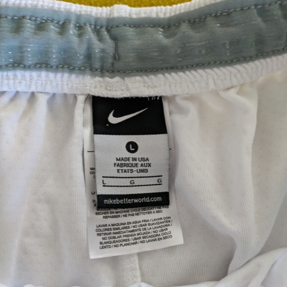 Nike Made in USA FIBA Men Large White and Blue Shorts New With No Tags 052025 - Picture 7 of 9